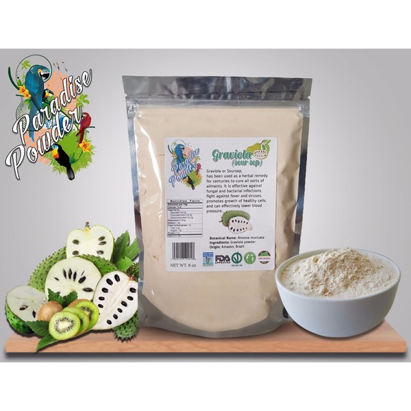 Graviola Soursop fruit powder 8oz 1/2 lb Natural Superfood Immune system booster
