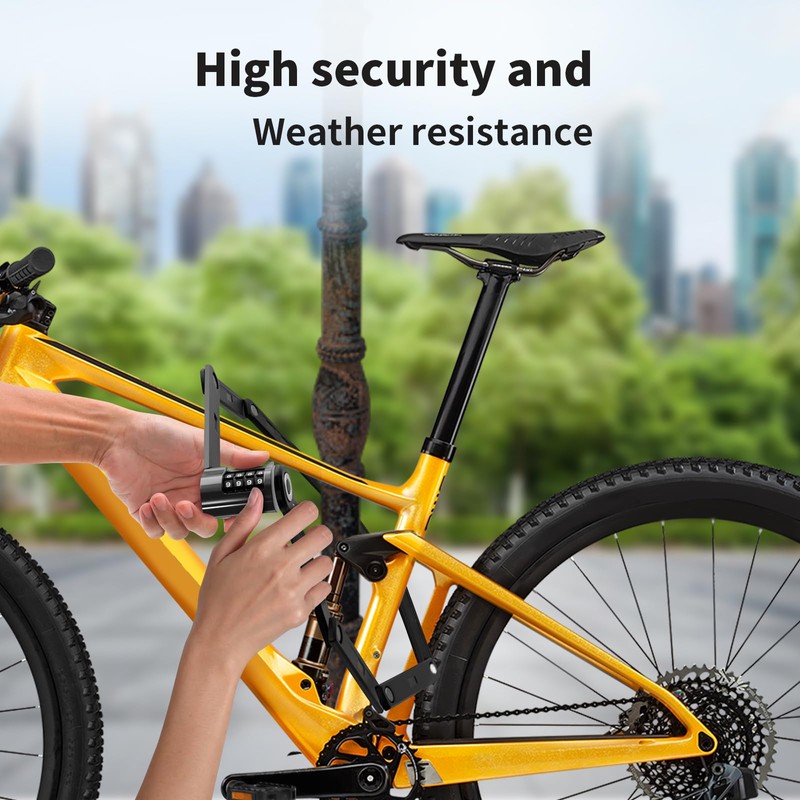 Auto Care Bike Fold Code Lock, 35 Inch Thickened Alloy
