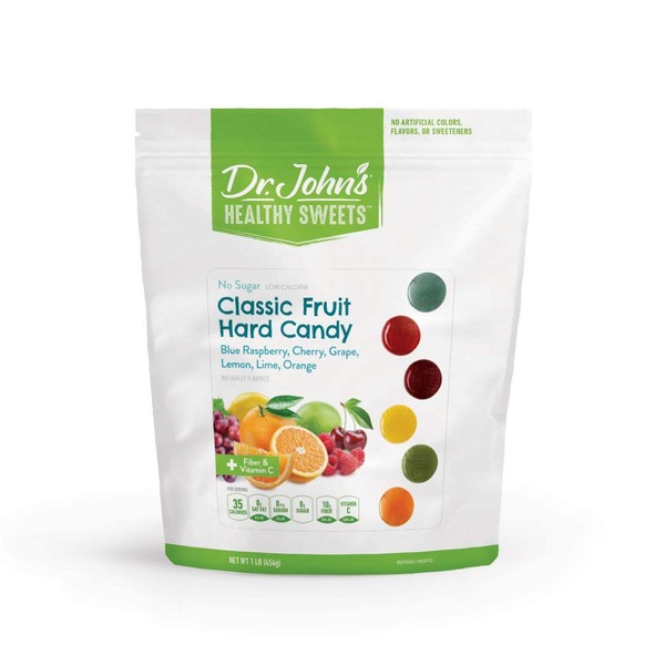 Dr. John's Healthy Sweets Sugar-Free Classic Fruit Hard Candies (100 count, 1 LB)