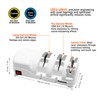 Sharpeak 198H-SPK Professional Electric Knife Sharpener, Versatile 3 Stages Monocrystalline