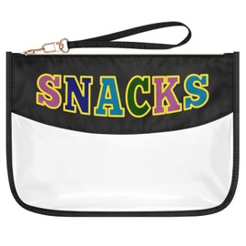 Snack Bags Snack Lover Gifts for Girl Women Clear Makeup Bag Emergency Cosmetic Bag Foodie Travel Bags Gifts for Friends Sister Birthday Graduation Gift Girls Trip Weekend Gifts Zipper Toiletry Pouch