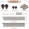 KAMANINA 1 Inch Double Curtain Rods 72 to 144 Inches