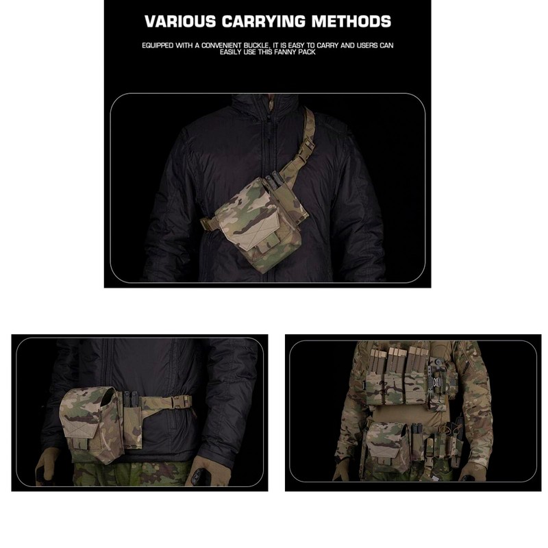 Tactical Fanny Pack Adapter Panel Waist Belt Extension Platform for