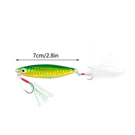 Metal Sea Fishing Lures 12 Pack 30g Metal Sea Fish Spinner Lures Fishing Jigs Beach Casting Lures Metal Jig Hook Saltwater Coast Long Throwing Boat Sea Bass Bait