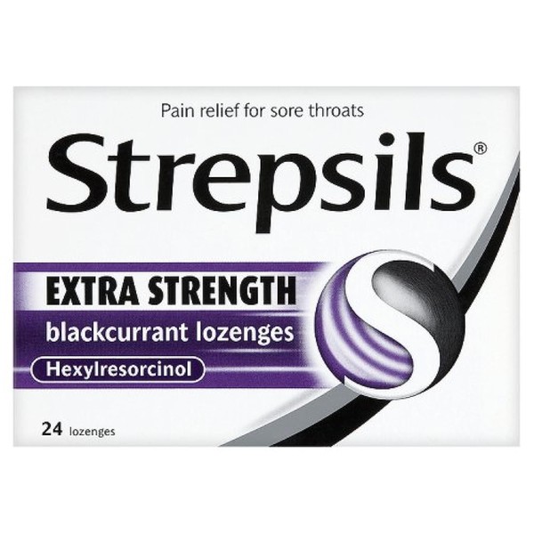 Strepsils Lozenges Extra - Black Cherry, 24-Pack