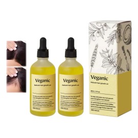 60ml*2 Aceite Vegano Natural Para El Crecimiento Del Cabello