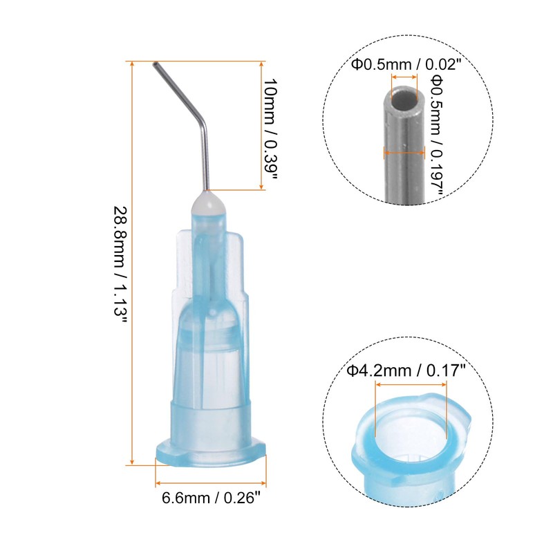 sourcing map 100pcs Blunt Tip Dispensing Needles, 25 Gauge 45