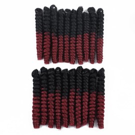 Haolocs 3 Packs Saniay Curl Crochet Braids Short Crochet Braiding Bouncy Twist Spiral Curls Jamaican Twist Hair Extensions 20 Strands/Pack (Tbug, 6 * 20 inch)