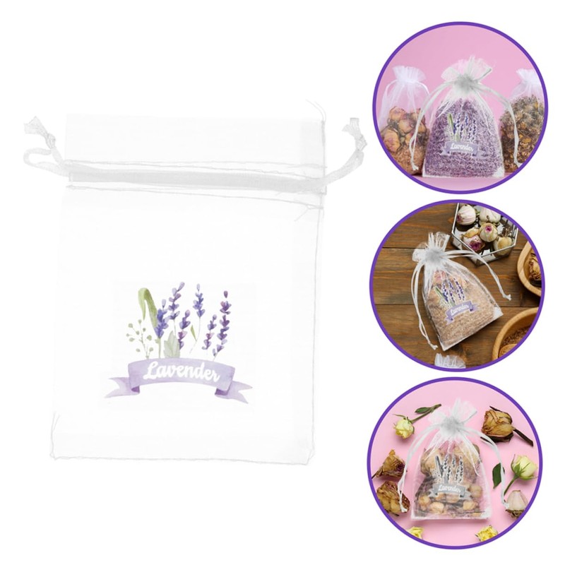 ABOOFAN 10PCS Light Drawstring Sachet Bags Empty Organza Bags for