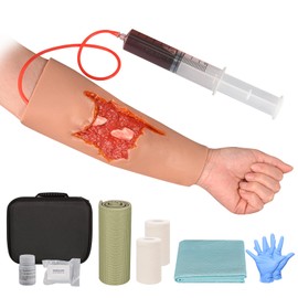 MedEduQuest - Manga abierta para heridas de fractura, modelo de entrenamiento para heridas, kit de entrenamiento para detener el sangrado para educación Meidcal,