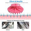 One-piece Silicone Scalp Massager Shampoo Brush Hair Wash Scrubber, Pink