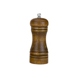 Wood Pepper Grinder Pepper Mill - 5" Tall Premium Manual Salt and Pepper Grinder Set, Adjustable Coarseness, Refillable, Classic Design for Kitchen, Dining Table, or Gifts