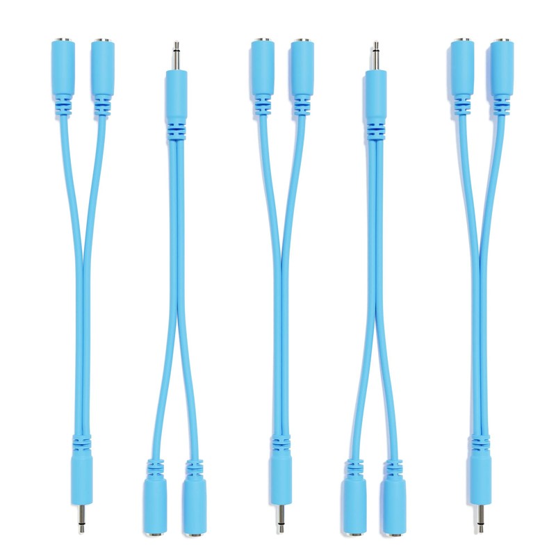 ExcelValley - 5-Pack - Mono Splitter Y Patch Cables -