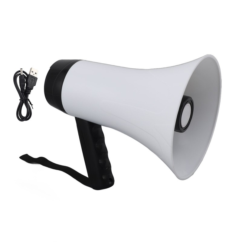 Portable Megaphone Bullhorn 30W Power Megaphone Speaker 300S Recording 500M