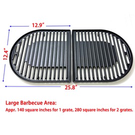 Direct Store DC126 Cast Iron Grill Cooking Grates - 2 Pack (Non-Stick Grill Grids)