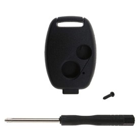 Geli Black 2-Button Empty Remote Key Fob Case Cover with Screwdriver Compatible with Jazz Compatible with Civic Compatible with Accord CRV FRV HRV