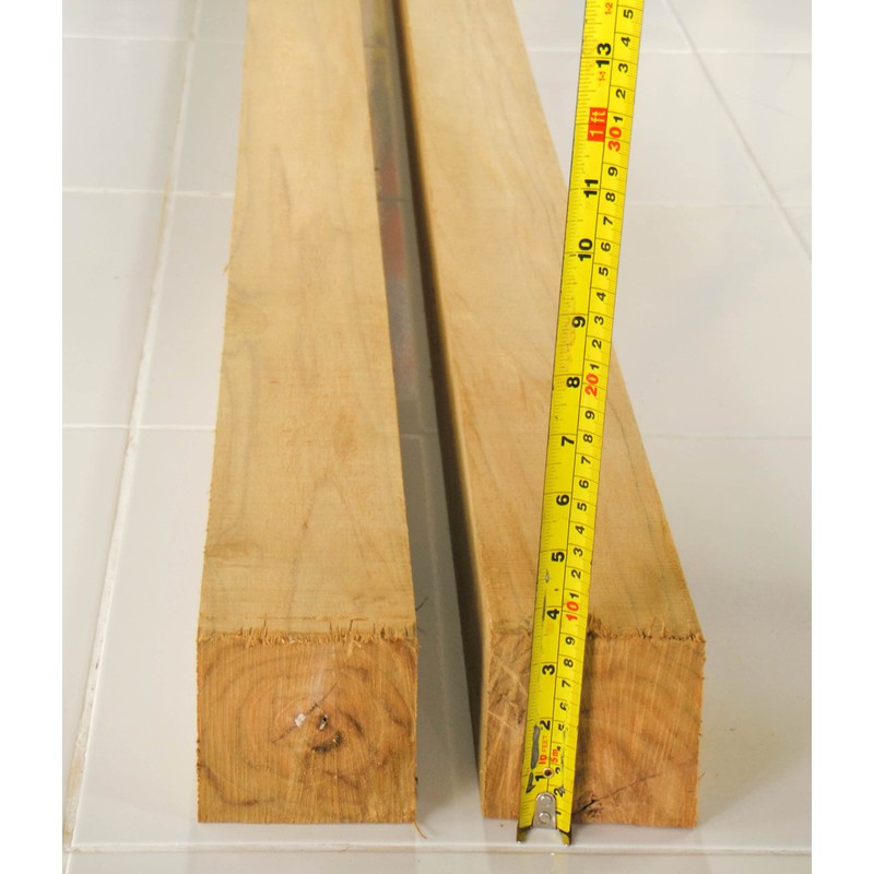 Squared Teak Post, 4" x 4" x 48" = 5.3