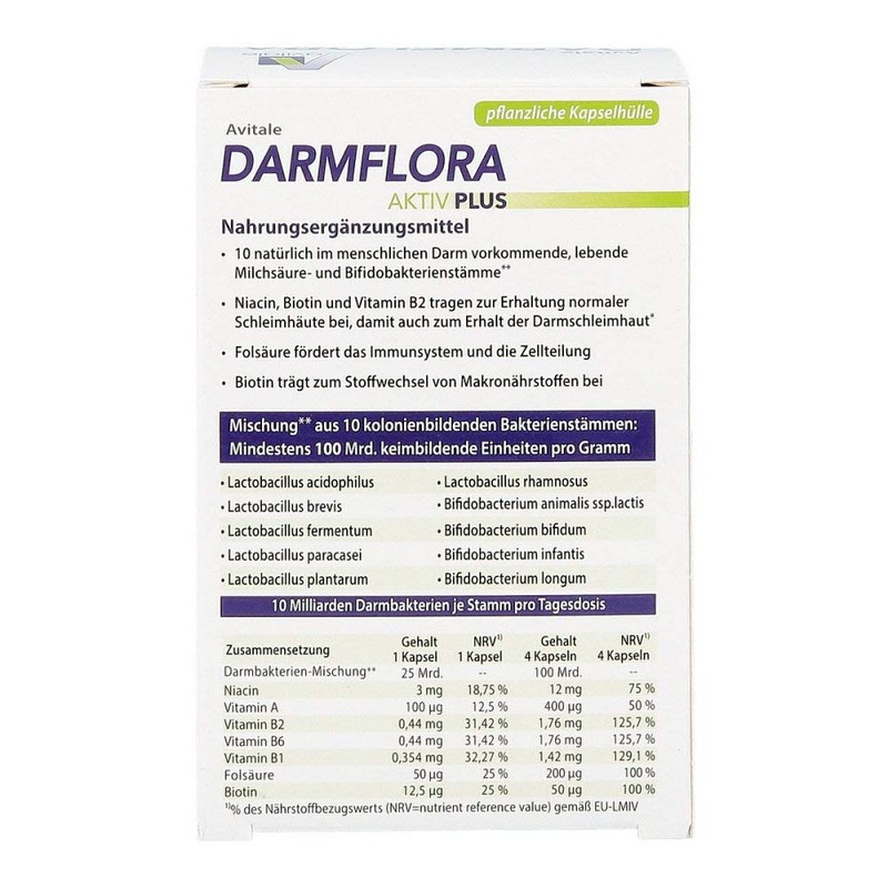 Darmflora Aktiv Plus 100 Billion Bacteria + 7 Vitamins Pack
