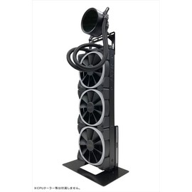 Nagao Seisakusho NB-RADIATOR-DP04 Water Cooling CPU Cooler/Radiator, 4.7 inches (120 mm) / 9.4 inches (240 mm) / 14.2 inches (360 mm) Radiator Stand for Water Cooling Black