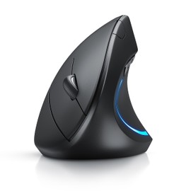 Titanwolf - Maus Vertikal Wireless - ergonomische Funk Vertikalmaus 2,4 Ghz - USB Vertical Mouse – Funkmaus ergonomisches Design - armschonend - kompatibel mit PC und MAC
