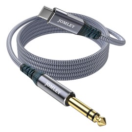 JOMLEY USB C to 1/4 inch Audio Cable, Type C to 6.35mm TRS Stereo Cable, USB C to 1/4 inch TRS Male Cable Audio Jack Cord for Smartphone, Tablet, Laptop, Amplifier, Speaker - 1.6ft