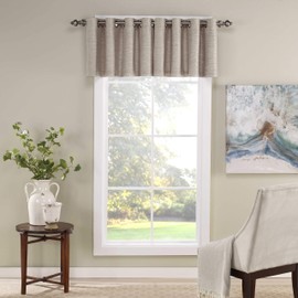 Eclipse Newport Short Valance Small Window Curtains Bathroom, Living Room and Kitchens, 52" x 18", Bay Leaf