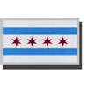 Chicago State Flag- Auto Decal Bumper Sticker