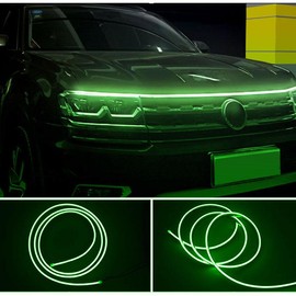 71"  High Brightness car Hood Gap LED Strip, LED Car Ambient Light,Dynamic Scan Activated Design, Daytime Driving Kits, Car Accessories:_Green