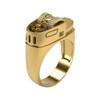 SUKKCCNO Vintage 14k Gold Plate Lighter Ring 925 Sterling Silver