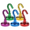 Magnetic Hooks (5 Pack) - Extra Strong Multi-Colour Magnetic Hanging