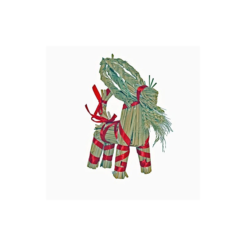 Straw Goat (Julbock) 8In H, H1-176-8, Straw Yellow