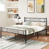 VECELO Queen Size Metal Platform Bed Frame with Headboard,No Box