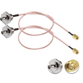 Vecys 2 x SMA Cable SMA Male to SMA Female Waterproof Box M12 12 Inch / 30 cm RG316 RF Coaxial Cable with Low Loss for Router Antenna Signal Booster Wireless Adapter