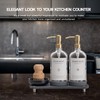 [Luxury] Kitchen Soap Dispenser Set - 16OZ Clear Glass Bottle,