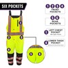 Global Glove High-Visibility Insulated Winter Bibs with Durable Water-Resistant Finish,
