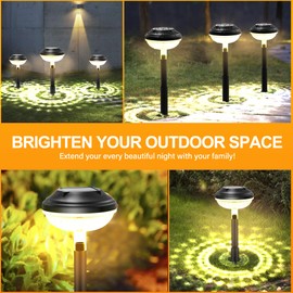 Solar Pathway Lights for Outdoor Waterproof, Siatom Lighting Solar Powered Pathway Lights, LED Landscape Light, Solar Light for Patio, Garden, Yard, Pathways, Walkways and Driveways-4 Pack(Warm Light)