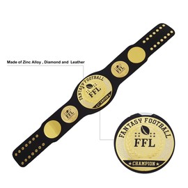 sszhixin Fantasy Football Championship Belt, Customizable Engravings Adult Championship Belt Trophy Prize(gold)