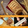 LinaLife 10.5in blade Wooden Bread Bow Cutter Serrated Bagel Cutter