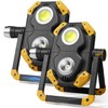 2 Pack 2500LM Magnetic Rechargeable Work Light, LED Work Light