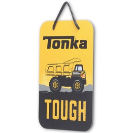 Hasbro Tonka Tough Dump Truck Hanging Metal Sign - Fun Tonka Wall Decor for Kids' Bedroom or Play Room