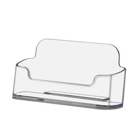(3 Pack Value Bundle) DEF70101 Horizontal Business Card Holder, 3 3/4w x 1 7/8h x 1 1/2d, Clear