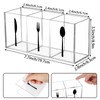 Hxezoc Clear Acrylic Cutlery Storage Organizer, Transparent Silverware Caddy 3