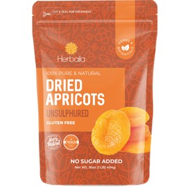 Dried Apricots No Sugar Added, 1 Pound. Turkish Apricots Dried Fruit, Dry Apricot Bulk, Apricots. All Natural, Non-GMO.