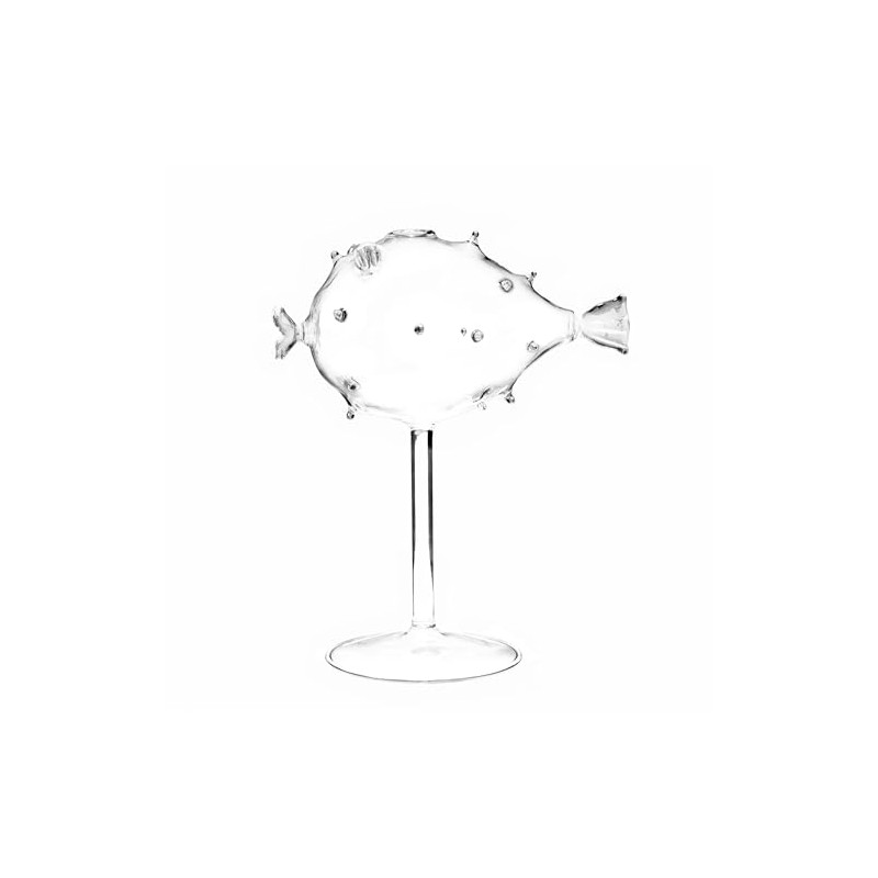 bar@drinkstuff Fairytale Cocktail Glasses (Stemmed Puffer Fish, Pack of 4)