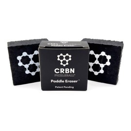 CRBN Pickleball Paddle Eraser 2-Pack - Carbon Fiber Racket Cleaner for Fast & Easy Ball Residue Removal, indoor or outdoor play - Color: Red