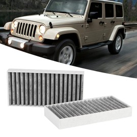 Acouto for Jeep jk wrangler-2PCS Car Cabin Air Filter 55111302AA,68233626AA for Jeep 3.6L 2.8 3.8 3.6 V6