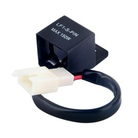 Anyhut 1 PC 12V LED Flasher Relay, 2-Pin Electronic LED Turn Signal Relay, Fix Motorcycle Turn Signal Bulb Hyper Flash, Universal Electronic Flasher Contactor for Most Motorcycles (Black)