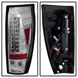ACANII - For 2002-2006 Chevy Avalanche 1500 2500 Chrome LED Tail Lights Brake Lamps Replacement Driver & Passenger Side