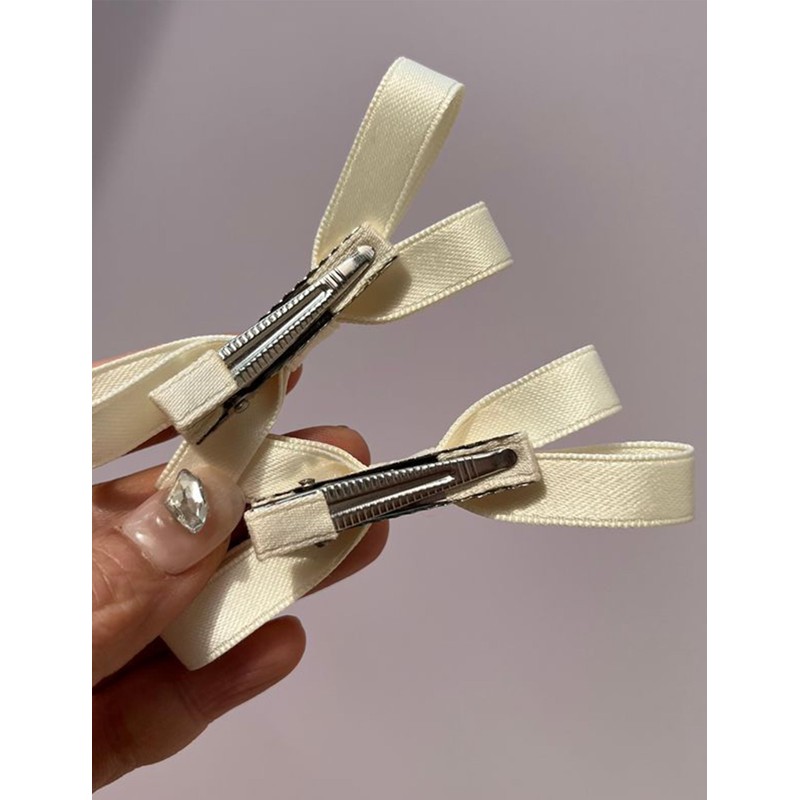 GFun リボン ヘアアクセ ヘアクリップ ヘアリボン 子供 キッズ 小さめ 2個セット 髪飾り