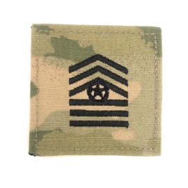 US Army ROTC 2x2 OCP Rank With Hook Fastener - Command Sergeant Major